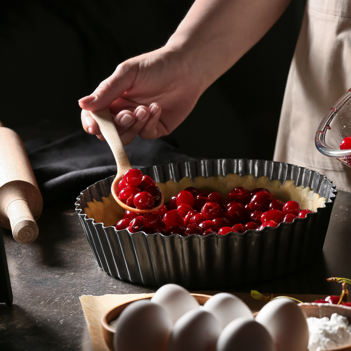 Dark Cherry Pie. Family size