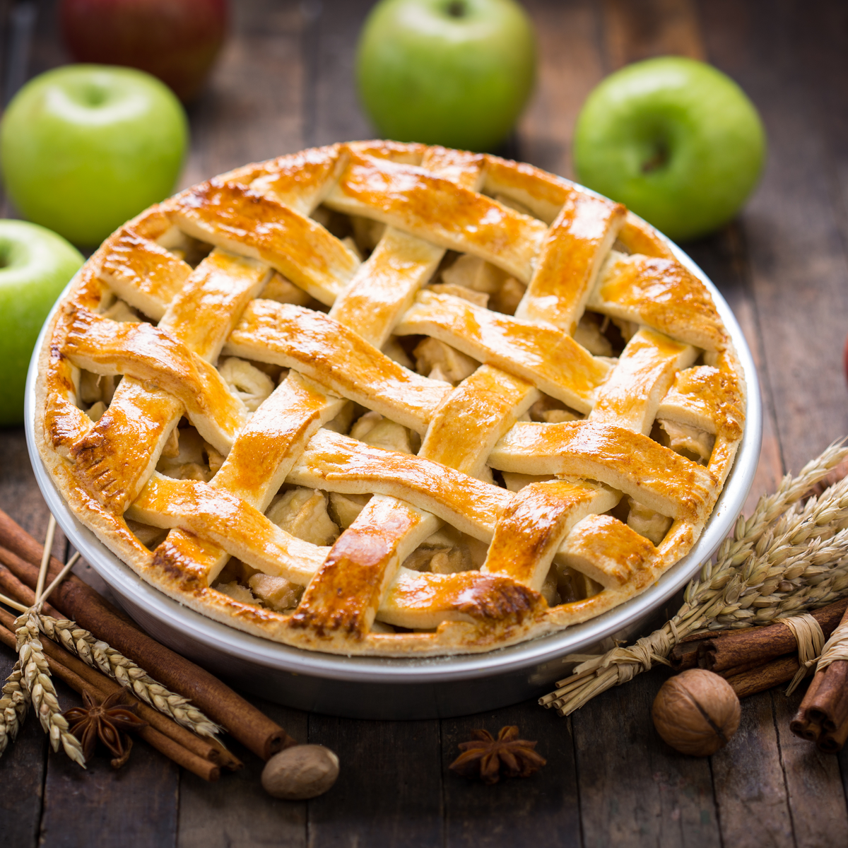 Apple Lattice Pie. Family size